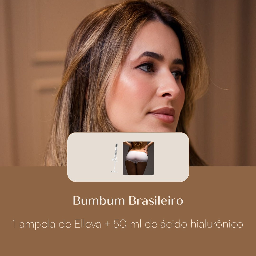 Bumbum Brasileiro 1 ampola de Elleva + 50 ml de ácido hialurônico