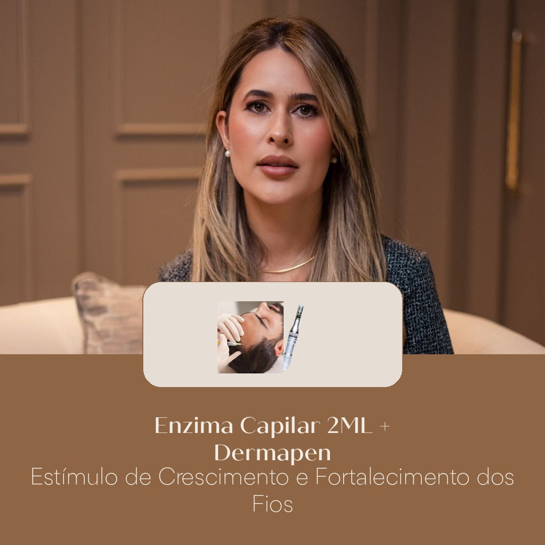 Enzima Capilar 2ML + Dermapen Estímulo de Crescimento e Fortalecimento dos Fios