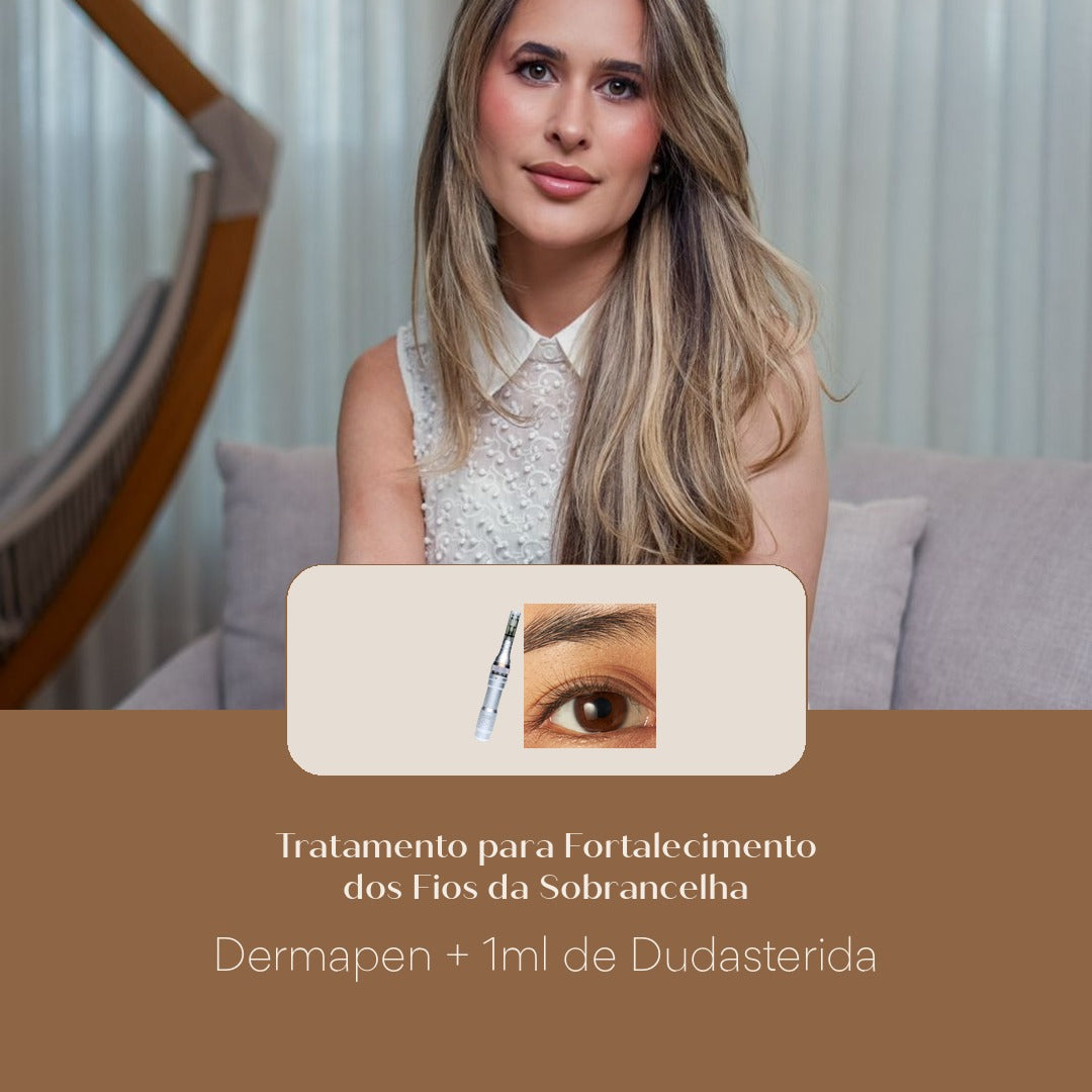 Tratamento para Fortalecimento dos Fios da Sobrancelha Dermapen + 1ml de Dudasterida