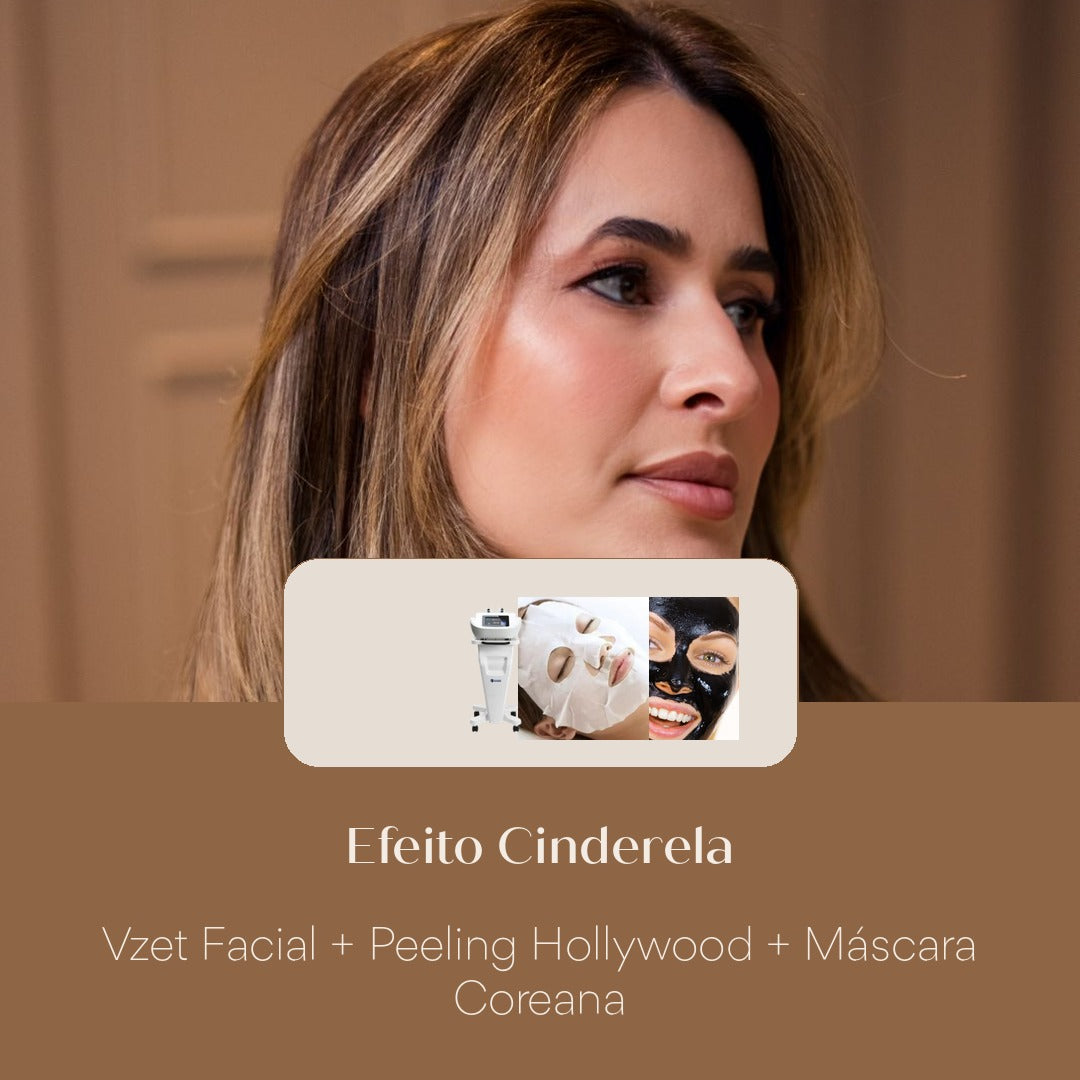 Efeito Cinderela Vzet Facial + Peeling Hollywood + Máscara Coreana