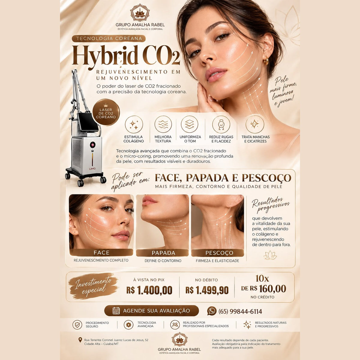Hybrid CO2 - Face, Papada e Pescoço