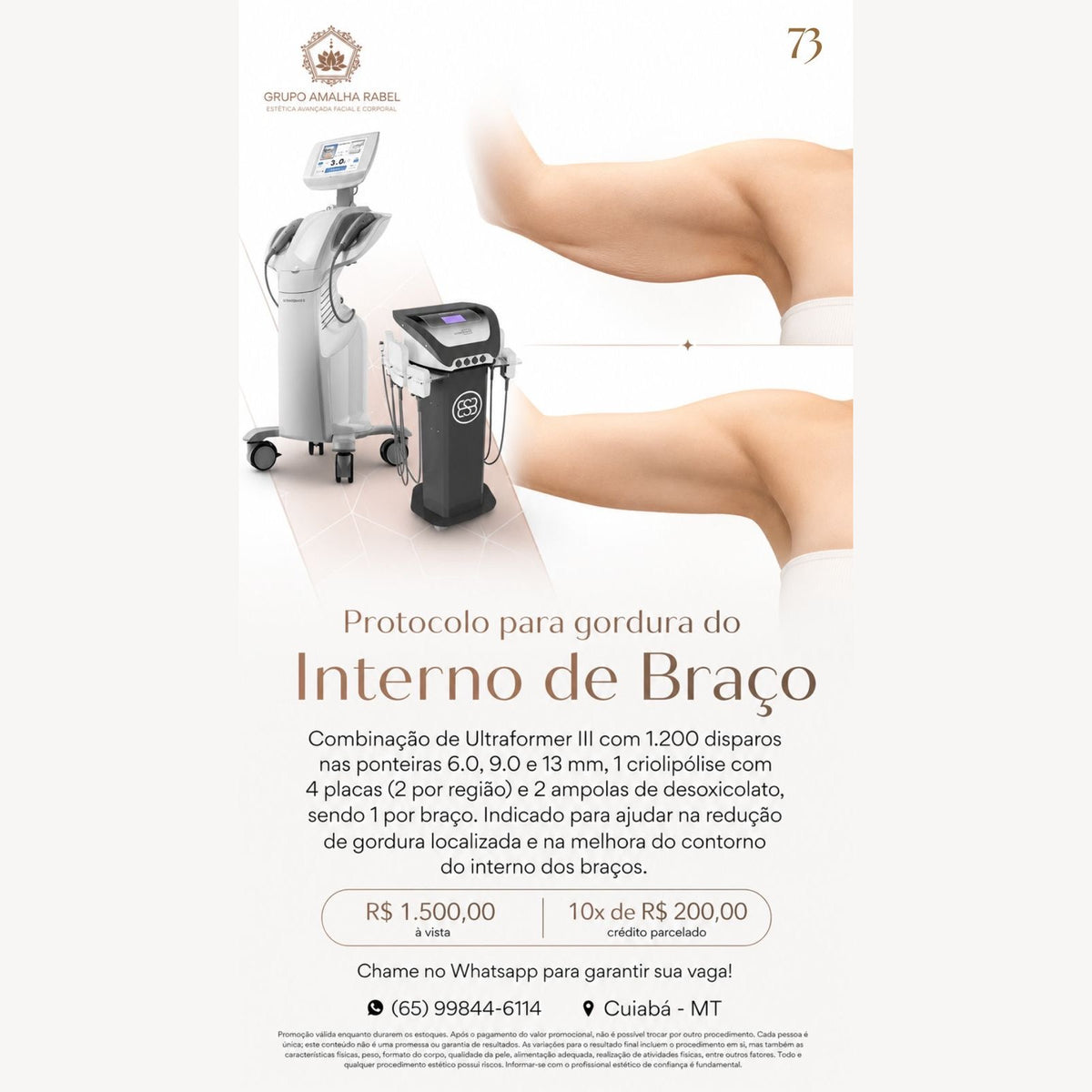Protocolo para gordura do Interno de Braço