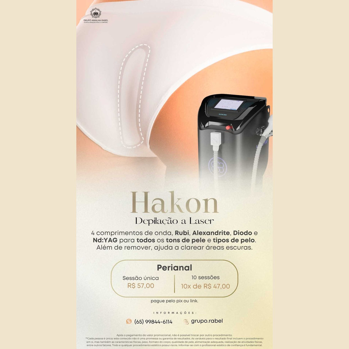 Hakon - Depilação a Laser - Perianal (Sessão única)