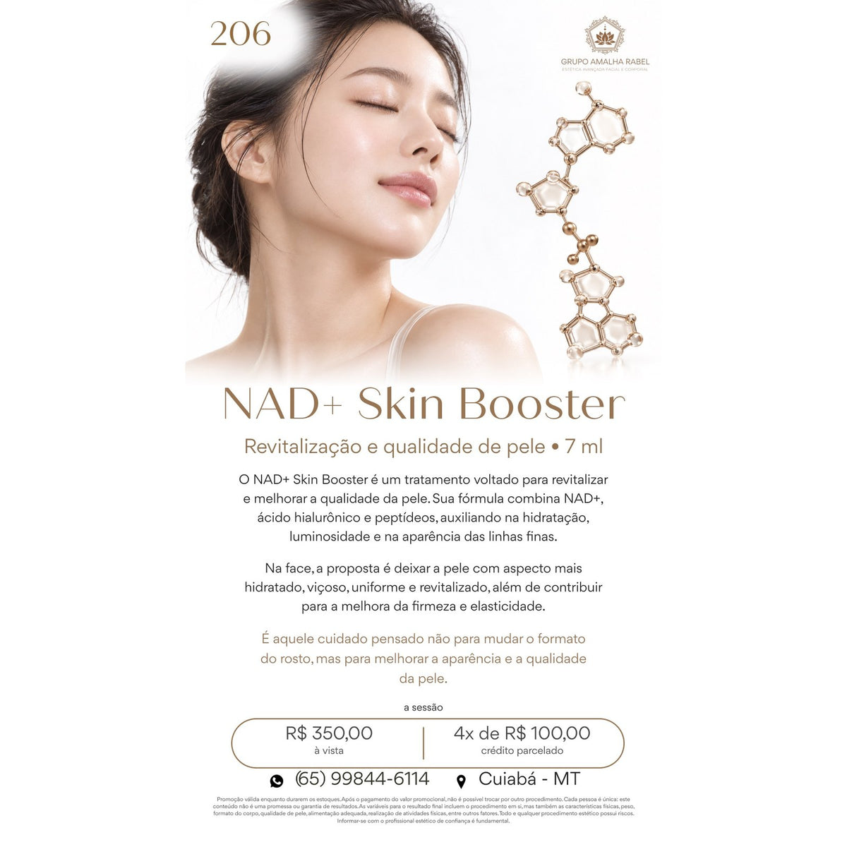 NAD+ Skin Booster - Revitalização e qualidade de pele • 7 ml