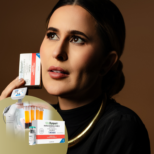 PROTOCOLO REJUVENESCIMENTO -  Ultraformer III: 300 disparos + PRP (Plasma Rico em Plaquetas) + Toxina botulínica Dysport para testa, glabela, linhas oculares e nariz