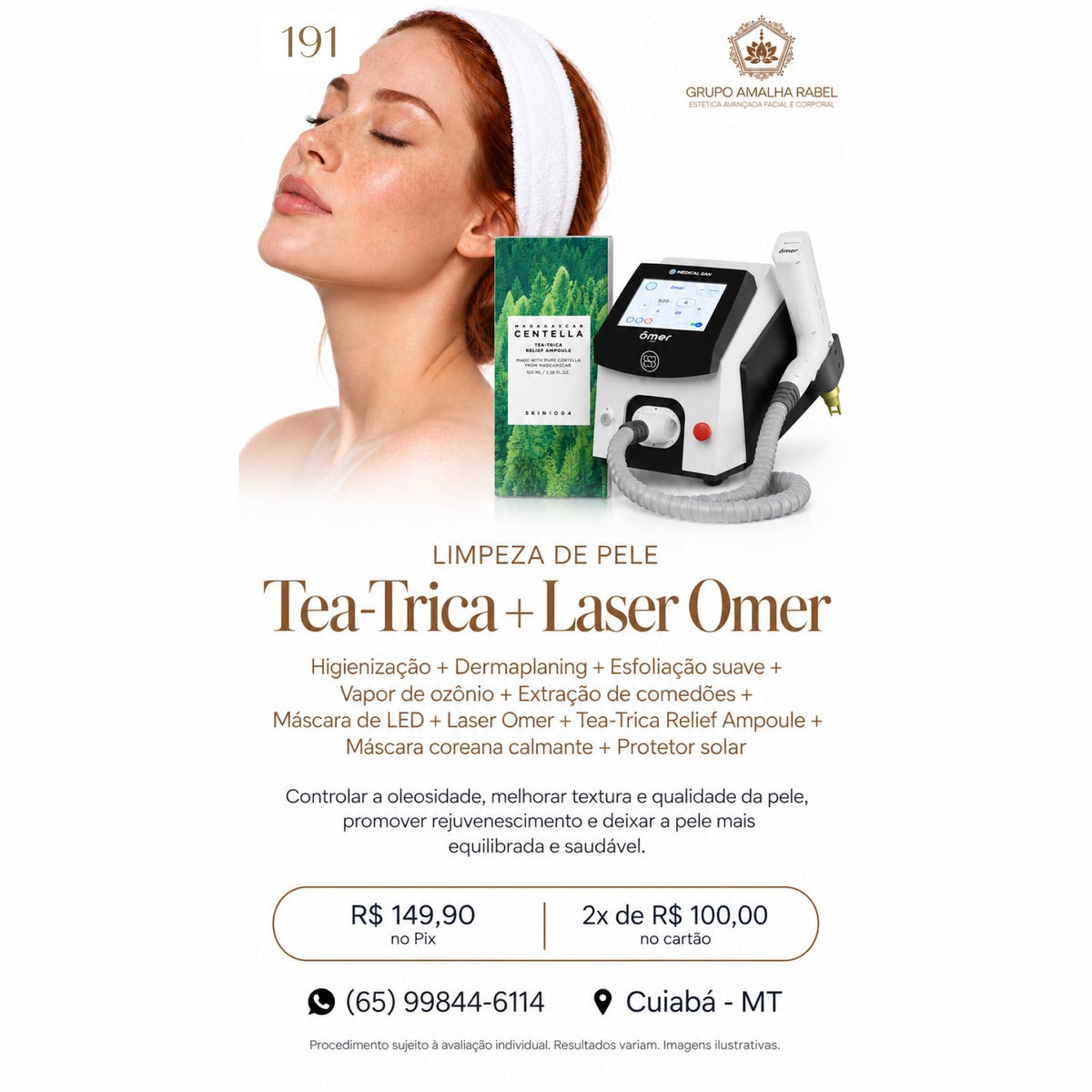 Limpeza de Pele Tea-Trica + Laser Omer