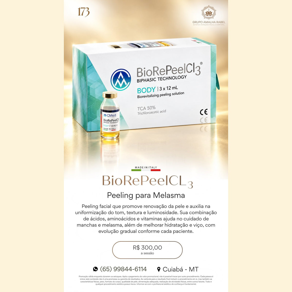 BioRePeelCL3 - Peeling para Melasma