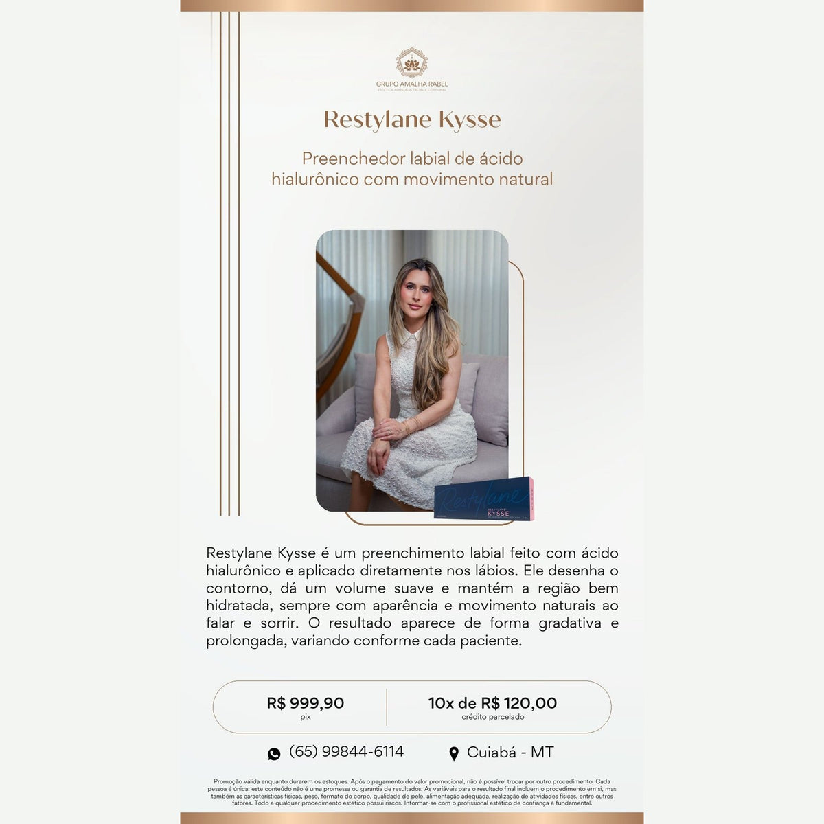 Restylane Kysse - Preenchedor labial de ácido hialurônico com movimento natural