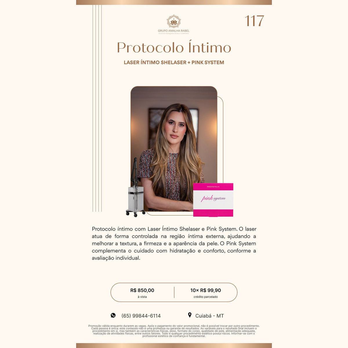 Protocolo Íntimo - LASER ÍNTIMO SHELASER + PINK SYSTEM