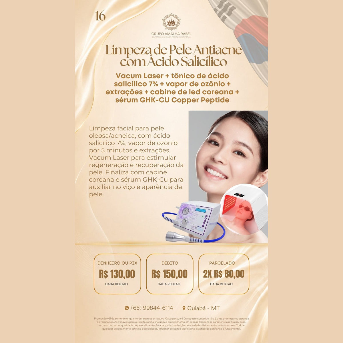 Limpeza de Pele Antiacne com Ácido Salicílico