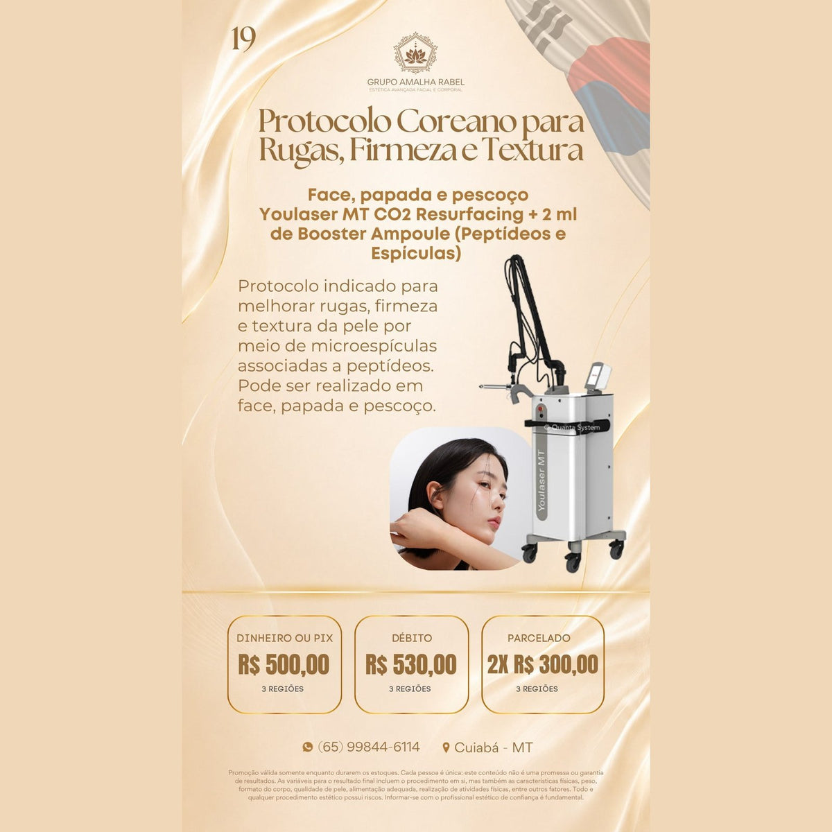 Protocolo Coreano para Rugas, Firmeza e Textura