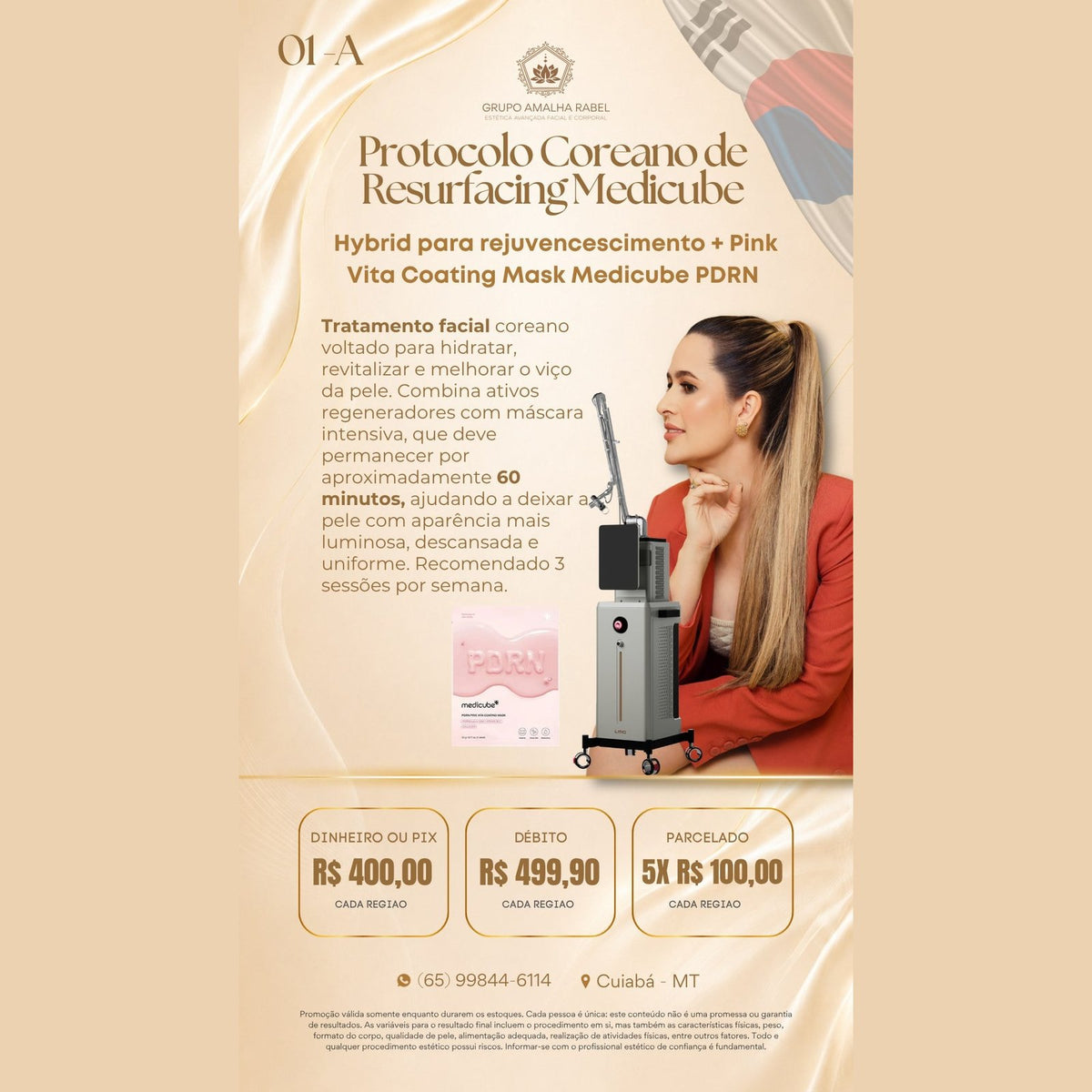 Protocolo Coreano de Resurfacing Medicube - Hybrid para rejuvencescimento + Pink Vita Coating Mask Medicube PDRN