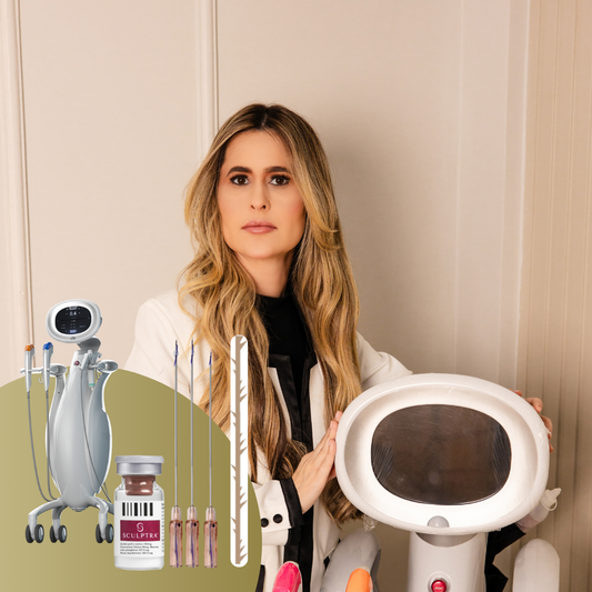 Combo Lift Glow - Ultrafomer MPT (400 disparos) + 10 ml Sculptra + 10 ml Skinbooster + 4 fios de garra