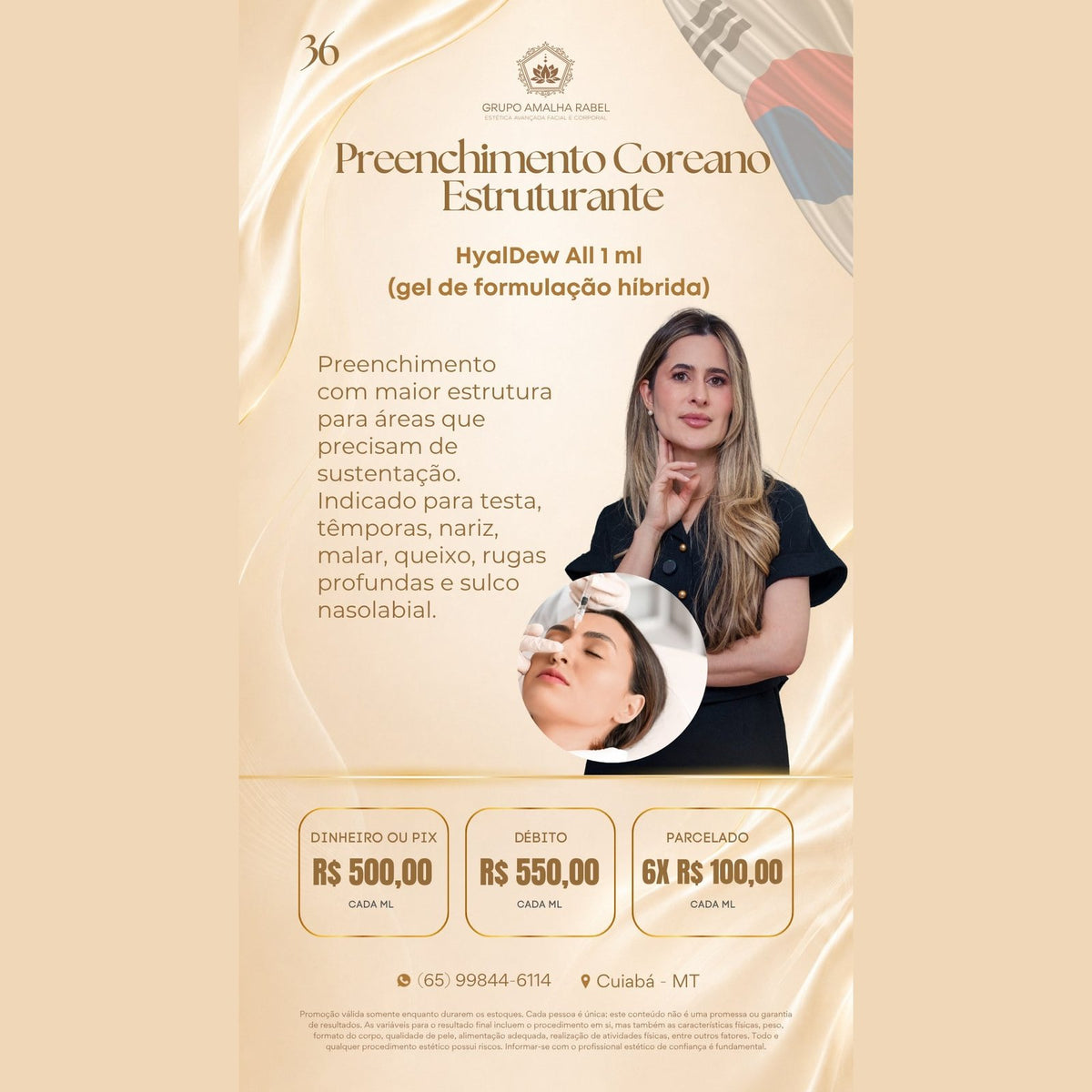 Preenchimento Coreano Estruturante - HyalDew All 1 ml (gel de formulação híbrida)