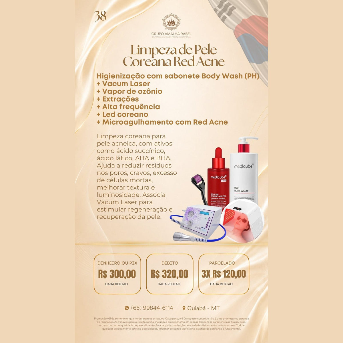 Limpeza de Pele Coreana Red Acne