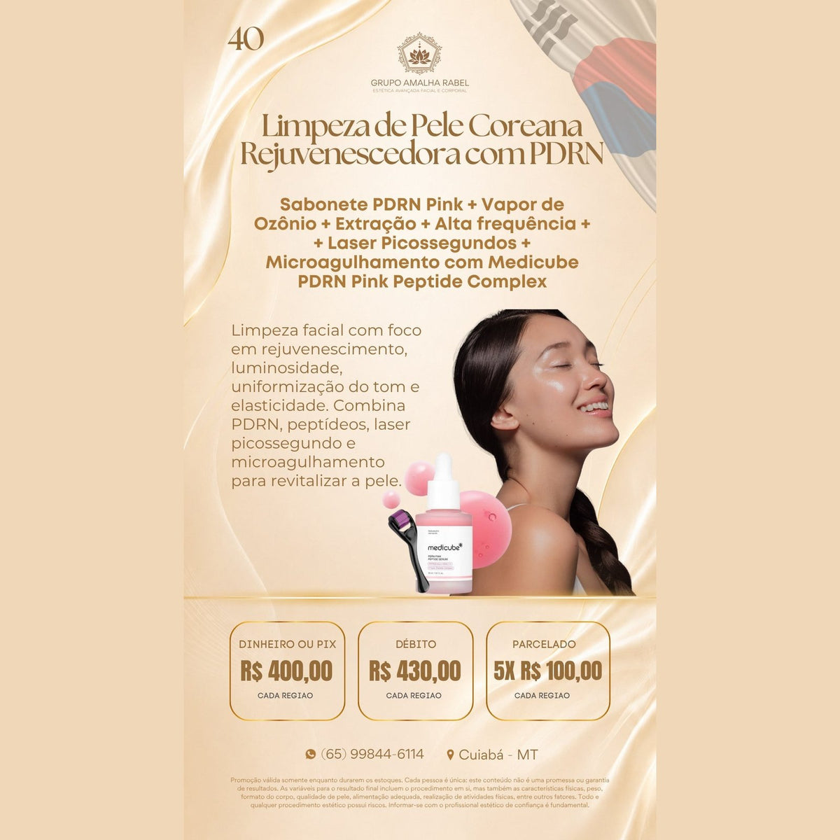 Limpeza de Pele Coreana Rejuvenescedora com PDRN