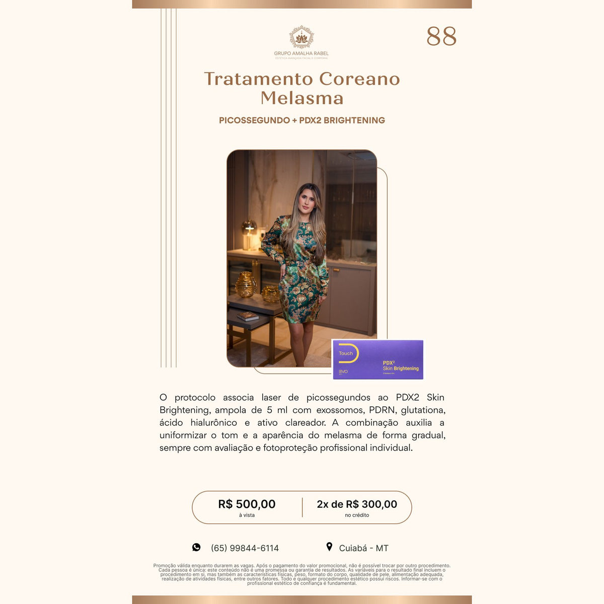 Tratamento Coreano Melasma - PICOSSEGUNDO + PDX2 BRIGHTENING