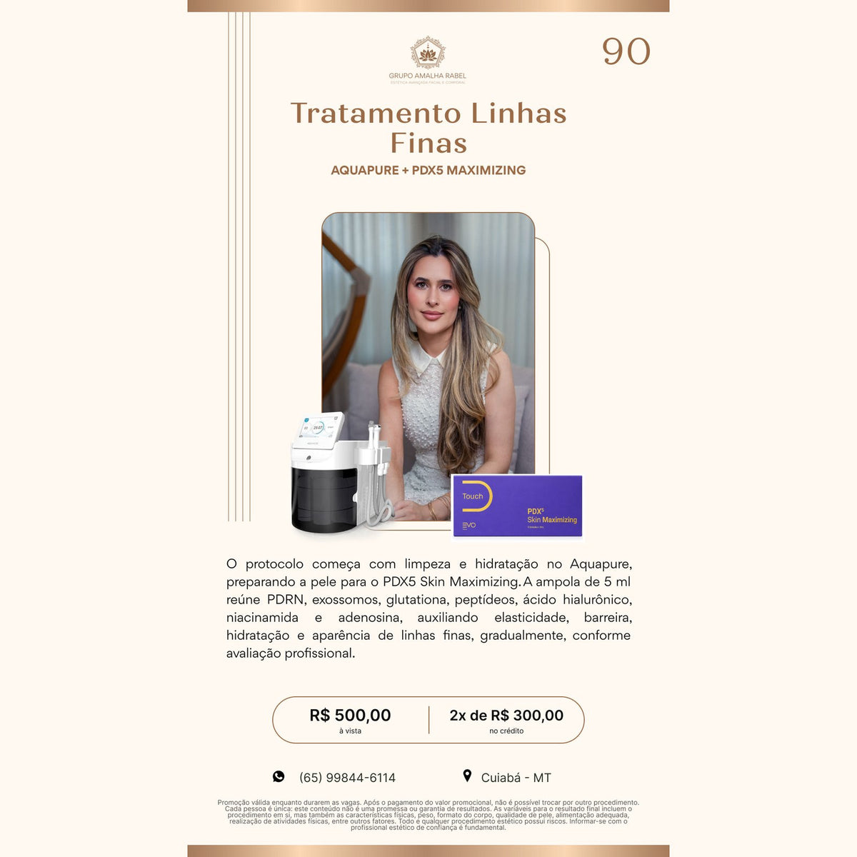 Tratamento Linhas Finas - AQUAPURE + PDX5 MAXIMIZING