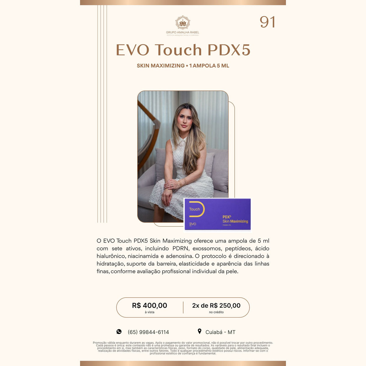 EVO Touch PDX5 - SKIN MAXIMIZING • 1 AMPOLA 5 ML