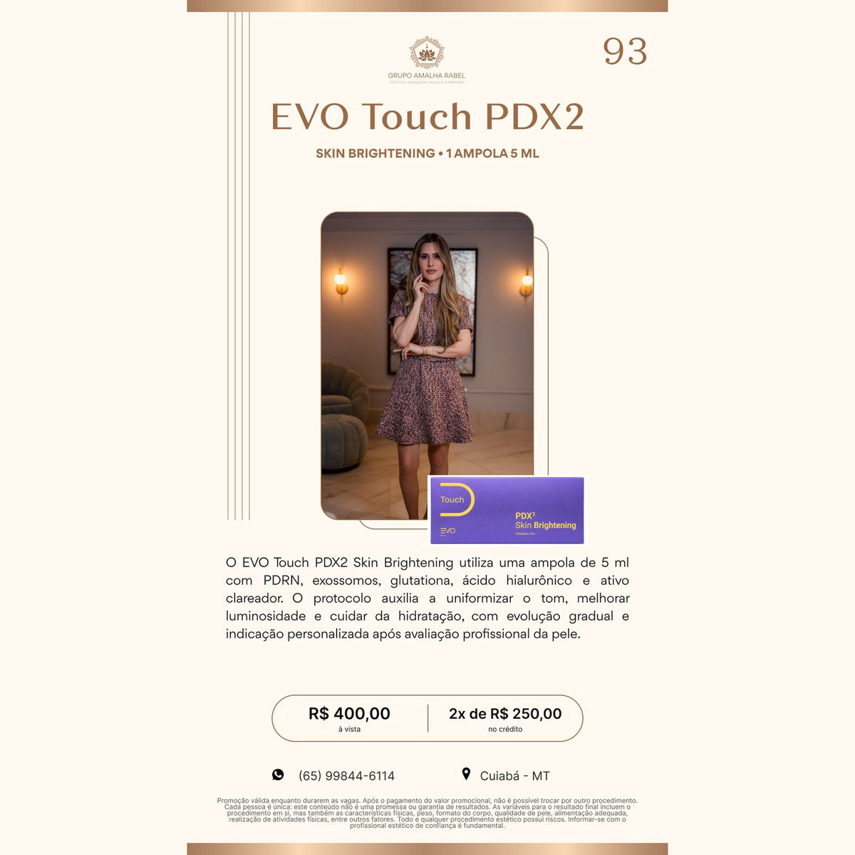 EVO Touch PDX2 - SKIN BRIGHTENING • 1 AMPOLA 5 ML