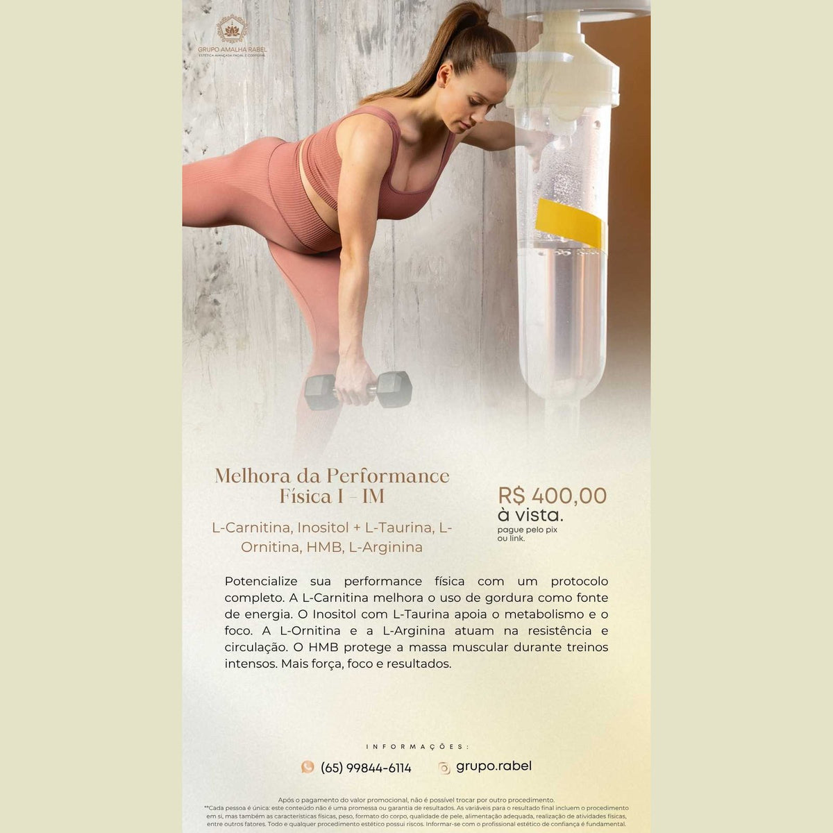 Melhora da Performance Física I - IM - L-Carnitina, Inositol + L-Taurina, L-Ornitina, HMB, L-Arginina