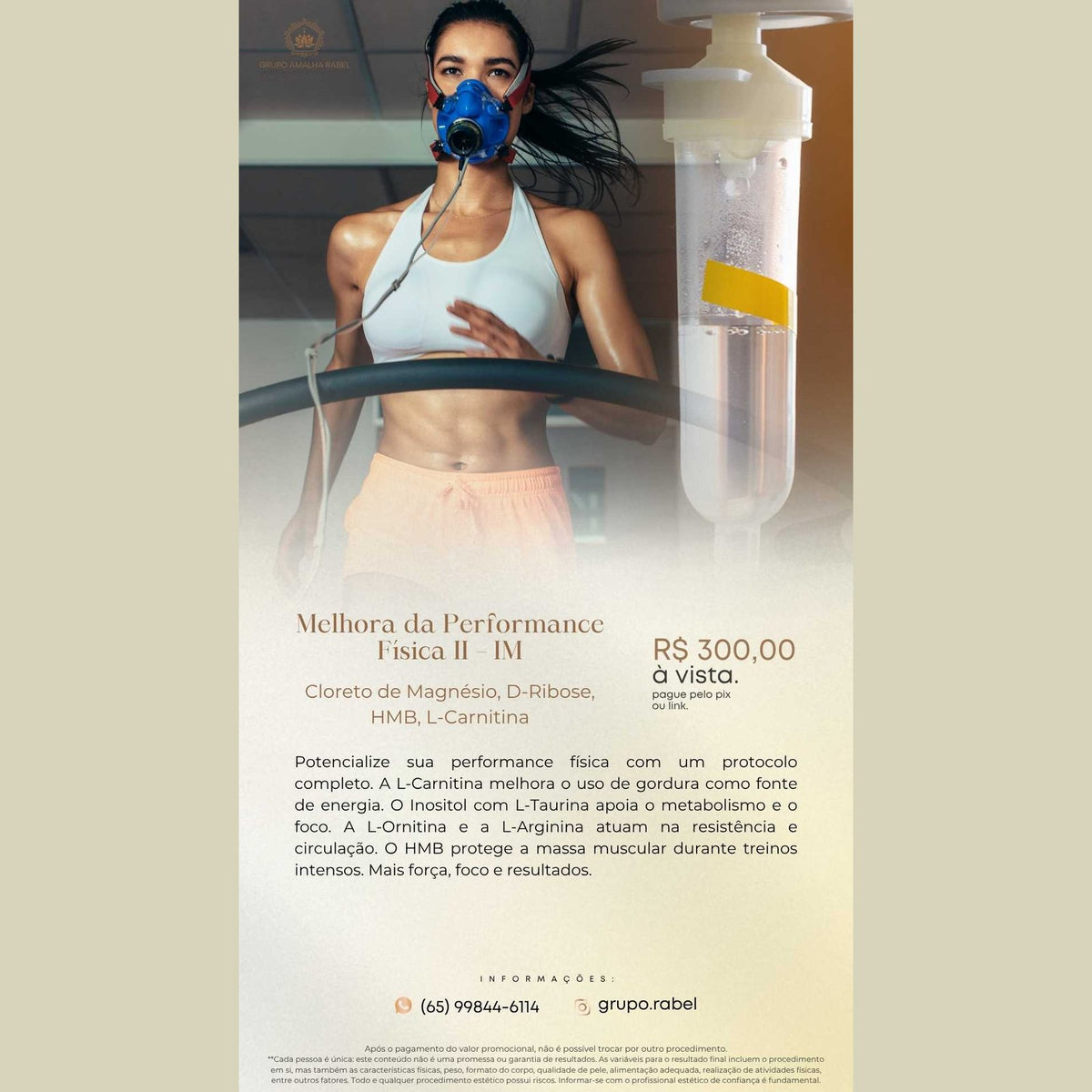 Melhora da Performance Física II - IM - Cloreto de Magnésio, D-Ribose, HMB, L-Carnitina