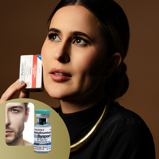 Toxina Botulínica Dysport - Testa, glabela e linhas oculares masculino.