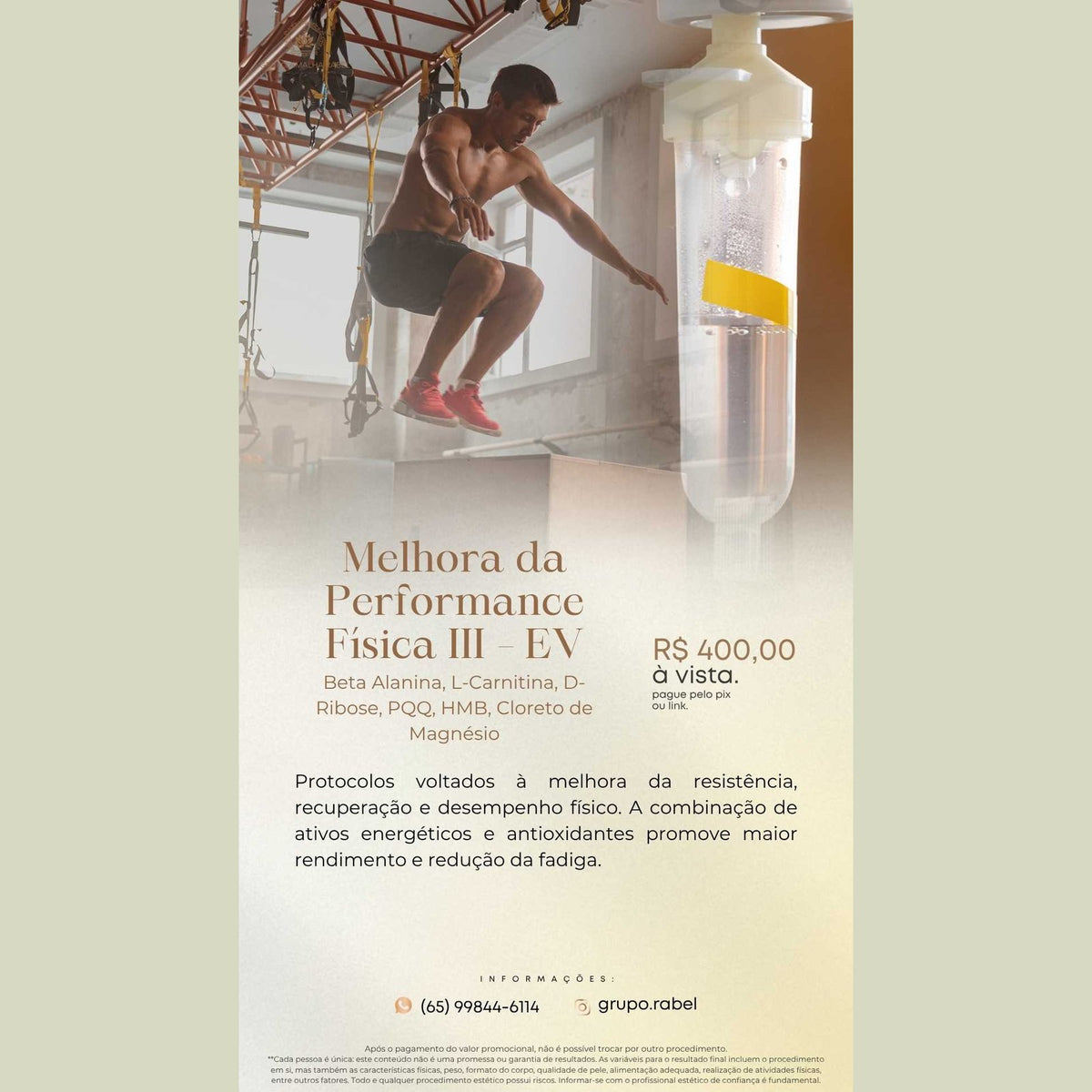 Melhora da Performance Física III - EV - Beta Alanina, L-Carnitina, D-Ribose, PQQ, HMB, Cloreto de Magnésio