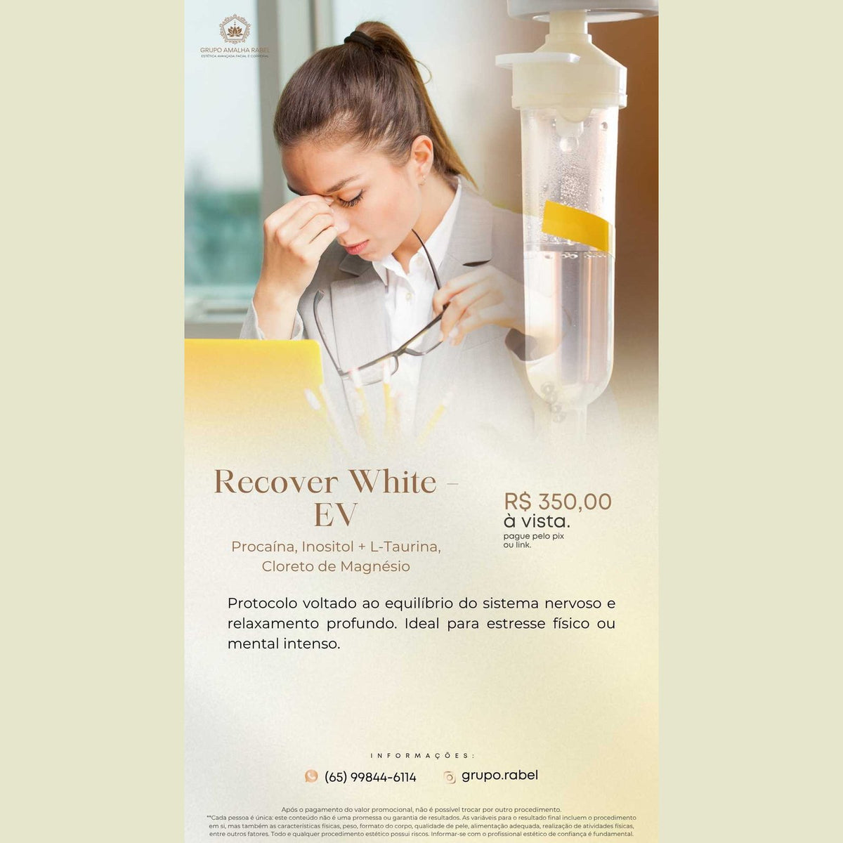 Recover White - EV - Procaína, Inositol + L-Taurina, Cloreto de Magnésio