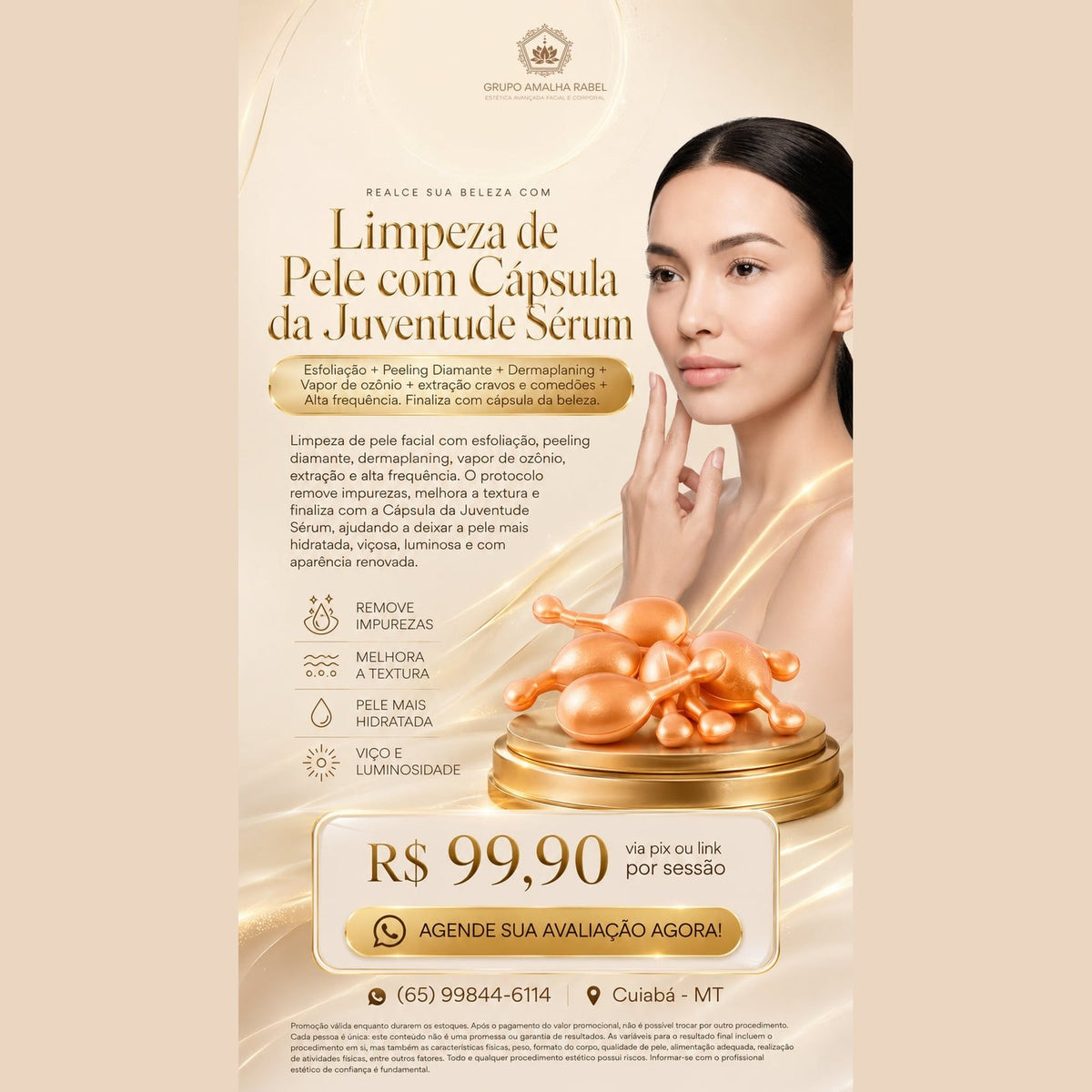 Limpeza de Pele com Cápsula da Juventude Sérum