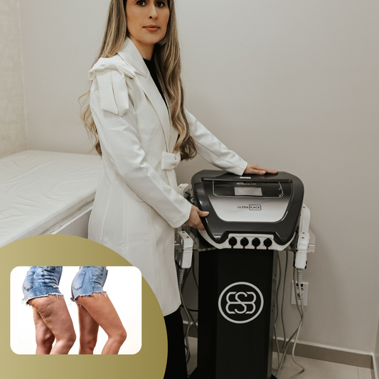 Tratamento para lipedema - Ultrassom de placas (na região tratada) + vitamina C