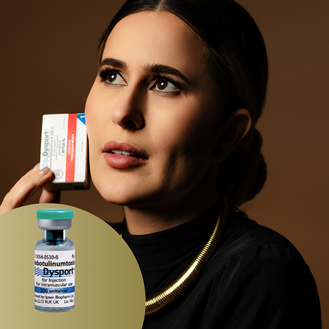 Toxina Botulínica Dysport 300UI - Testa, Glabela e Linhas Oculares