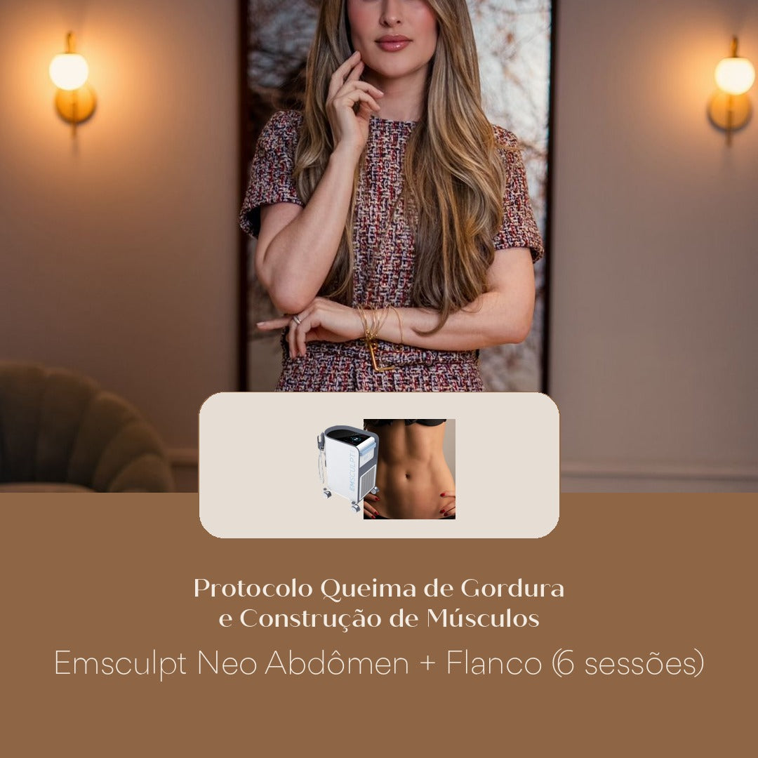 Protocolo Queima de Gordura e Construção de Músculos Emsculpt Neo Abdômen + Flanco (6 sessões)