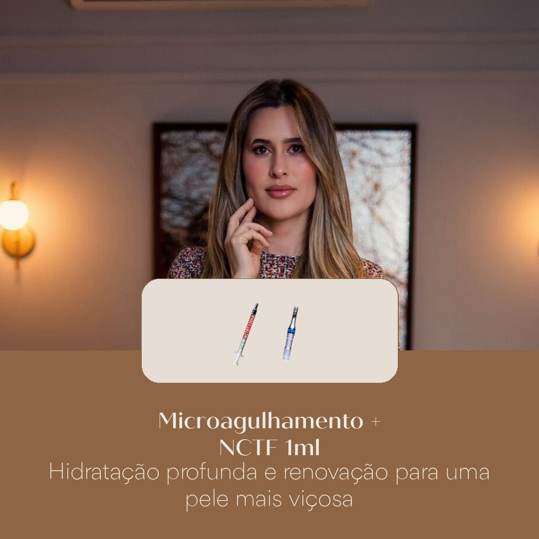 Microagulhamento + NCTF 1ml Hidratação profunda e renovação para uma pele mais viçosa