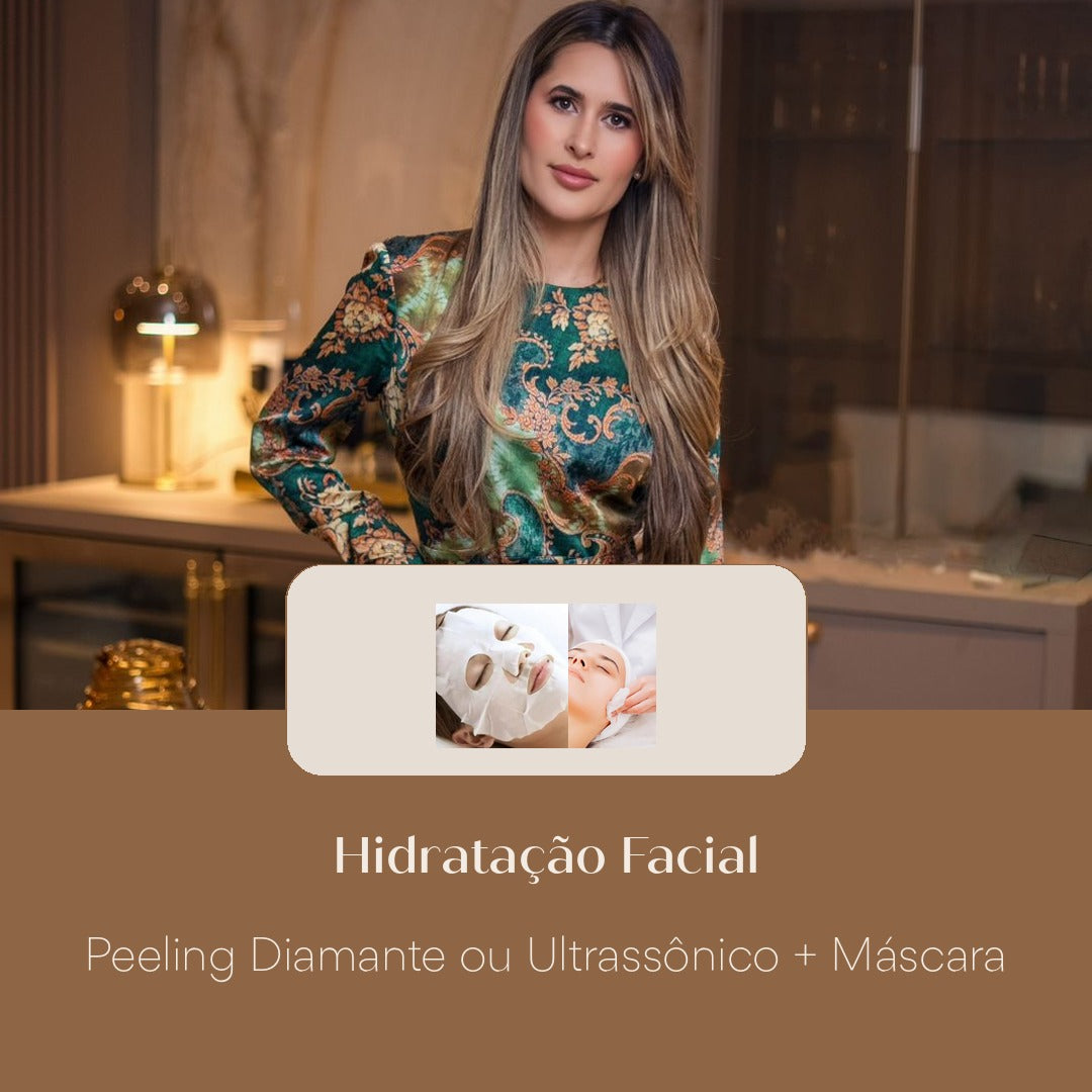 Hidratação Facial Peeling Diamante ou Ultrassônico + Máscara
