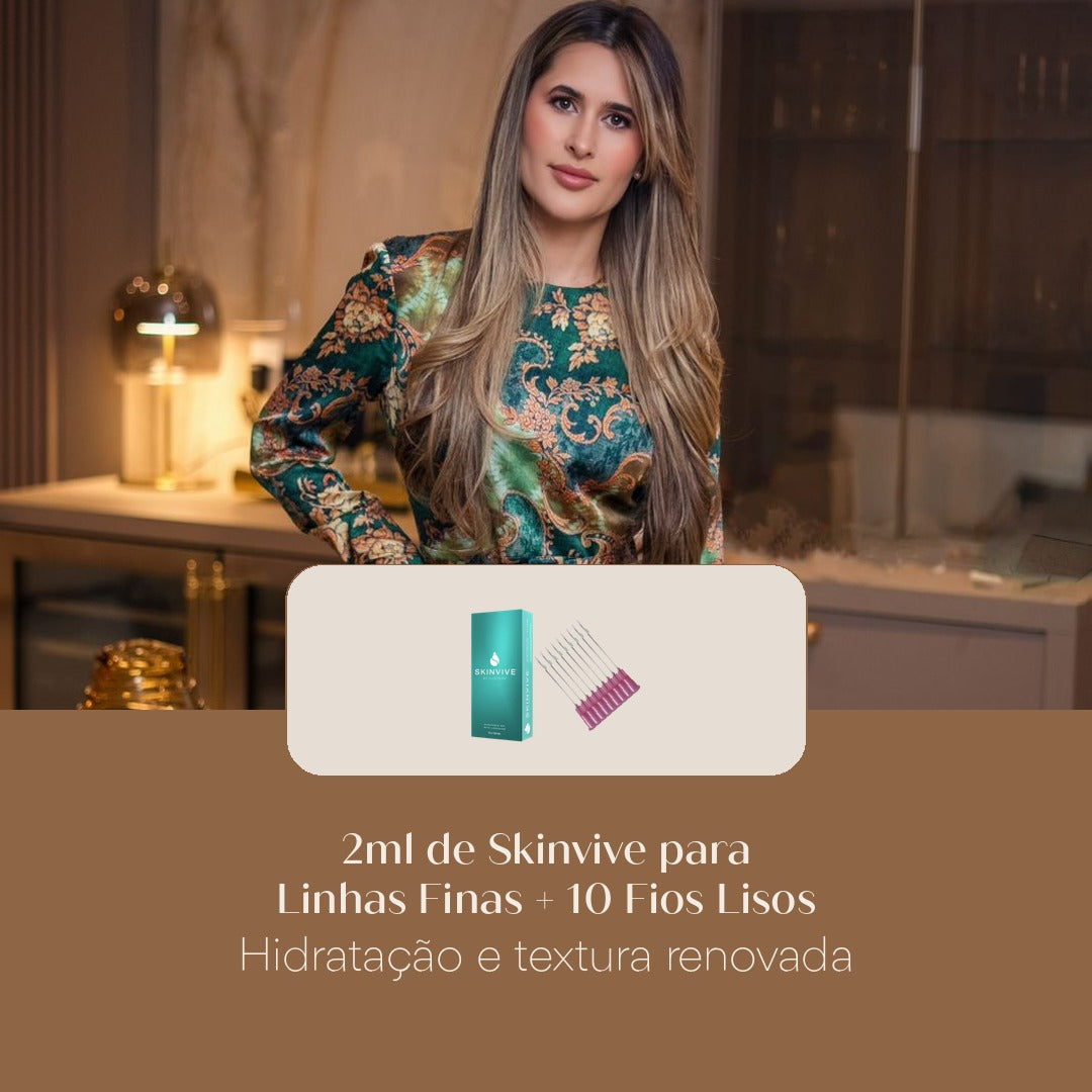 2ml de Skinvive para Linhas Finas + 10 Fios Lisos Hidratação e textura renovada