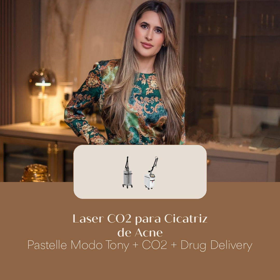 Laser CO2 para Cicatriz de Acne Pastelle Modo Tony + CO2 + Drug Delivery