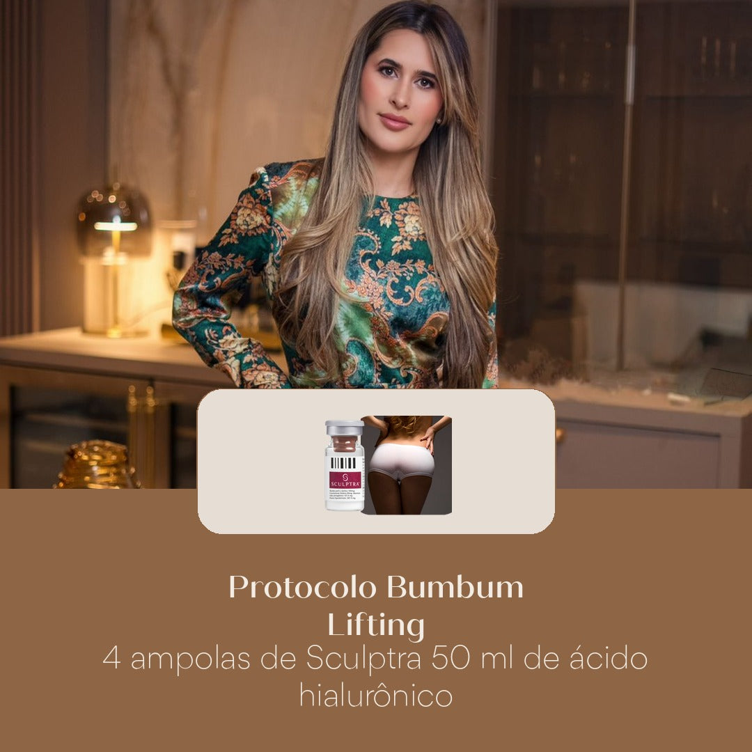 Protocolo Bumbum Lifting 4 ampolas de Sculptra 50 ml de ácido hialurônico