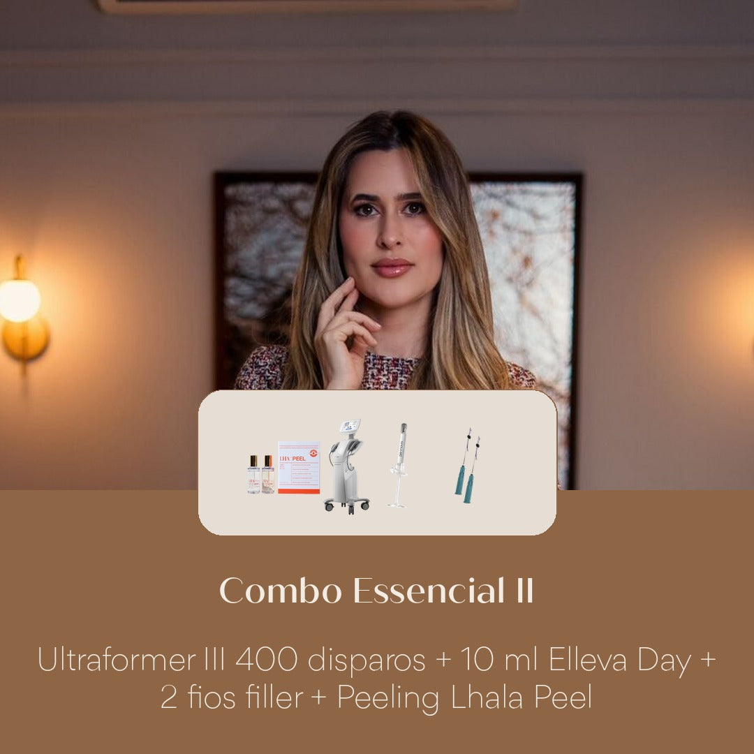 Combo Essencial II Ultraformer III 400 disparos + 10 ml Elleva Day + 2 fios filler + Peeling Lhala Peel