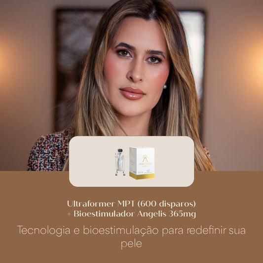 Ultraformer MPT (600 disparos) + Bioestimulador Angelis 365mg Tecnologia e bioestimulação para redefinir sua pele