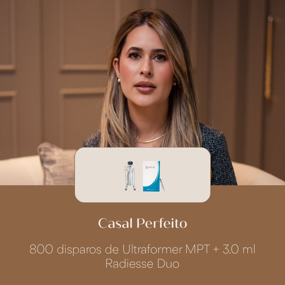 Casal Perfeito 800 disparos de Ultraformer MPT + 3.0 ml Radiesse Duo