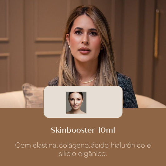 Skinbooster 10ml Com elastina, colágeno, ácido hialurônico e silício orgânico.