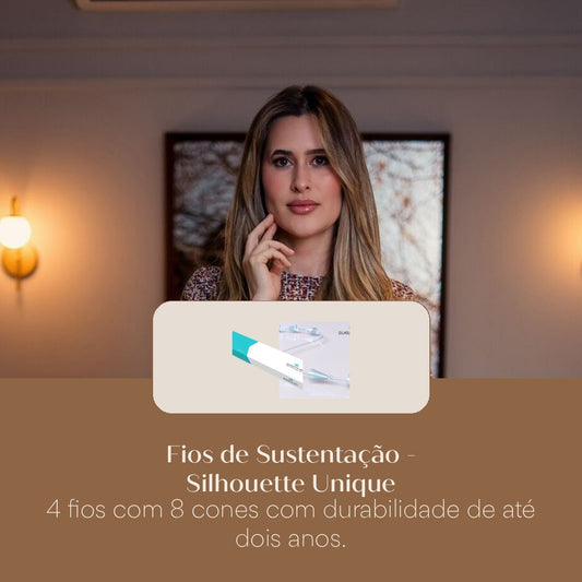 Fios de Sustentação - Silhouette Unique 4 fios com 8 cones com durabilidade de até dois anos.