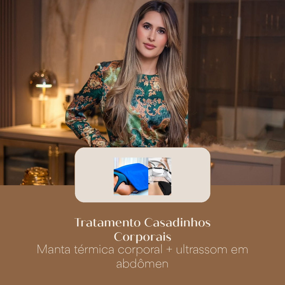Tratamento Casadinhos Corporais Manta térmica corporal + ultrassom em abdômen