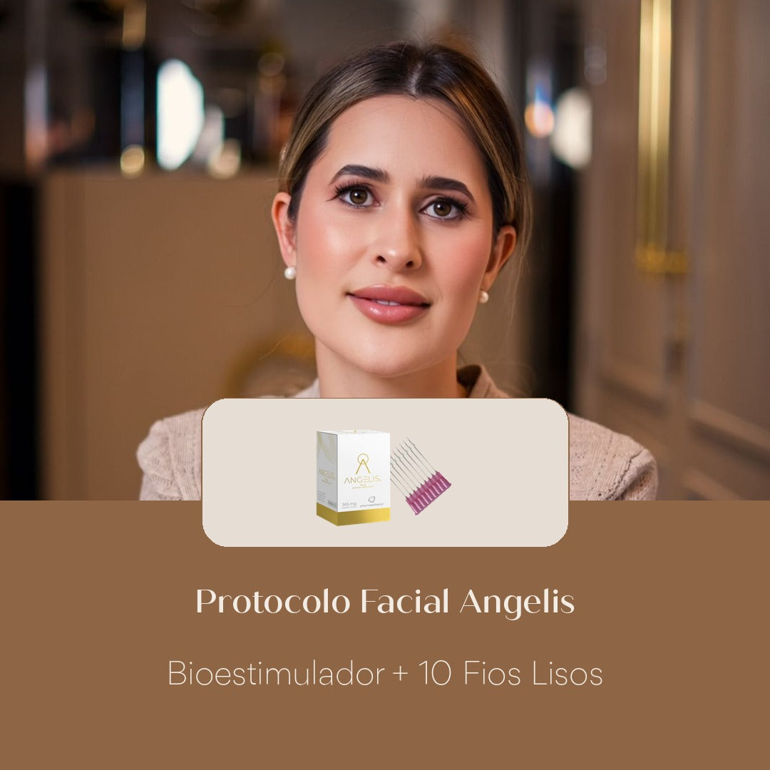 Protocolo Facial Angelis Bioestimulador + 10 Fios Lisos