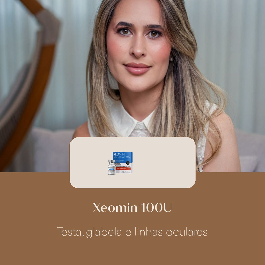 Xeomin 100U Testa, glabela e linhas oculares