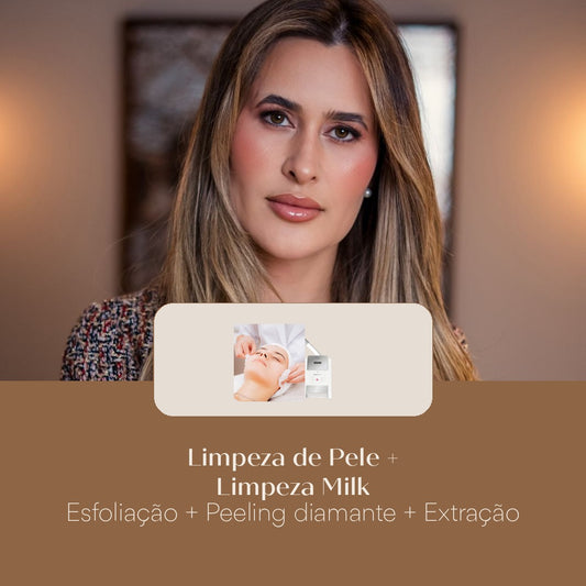 Limpeza de Pele + Limpeza Milk Esfoliação + Peeling diamante + Extração