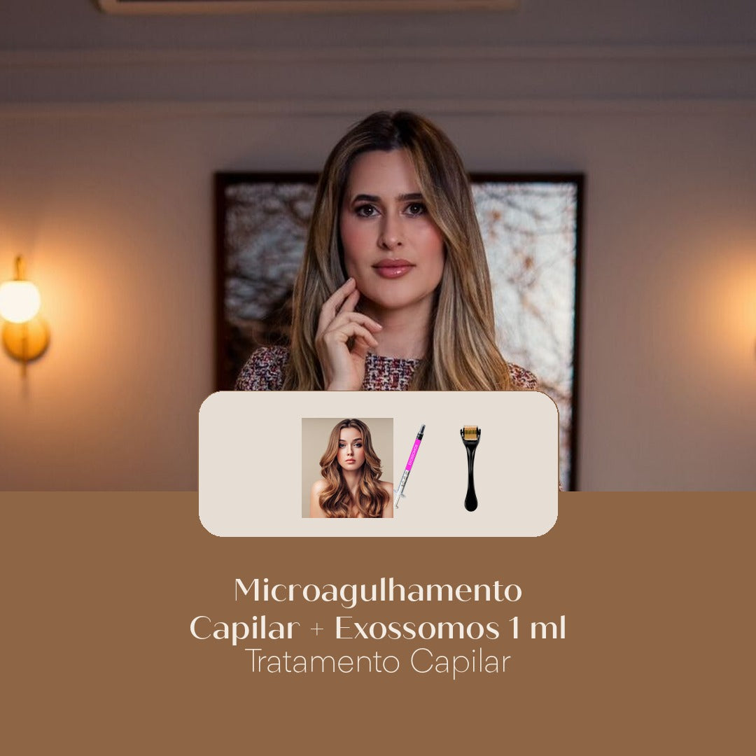 Microagulhamento Capilar + Exossomos 1 ml Tratamento Capilar