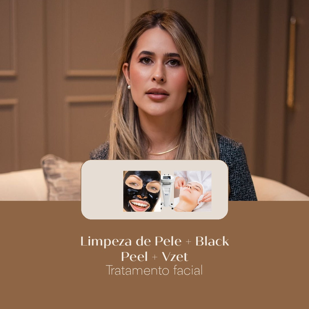 Limpeza de Pele + Black Peel + Vzet Tratamento facial